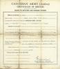 Canadian Army (Active)
Certificate of Service From 
December 4, 1940 - December 4, 1946
Dated and Signed 
January 31, 1946