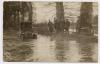 Car driving through floodwaters, Salisbury Plain Floods, England 1915