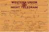 "Western Union Night Telegram"
November 3, 1918