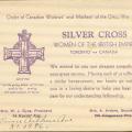 Thomas Scandiffio, Silver Cross Card, nd.