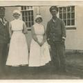 Posing with Nurses, Cape Town South Africa March 1918, Pte. Harold Dean Collection, B.E.F., WWI