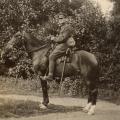 Ira L. Holmes in France on a horse, nd.