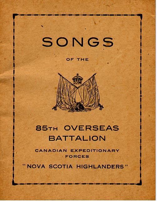 "Songs of the Overseas Battalion"
Cover only