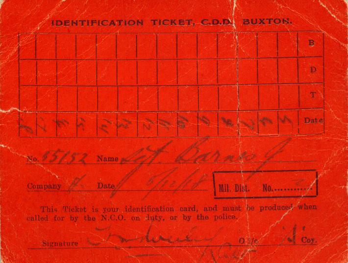 Identification Ticket, front
