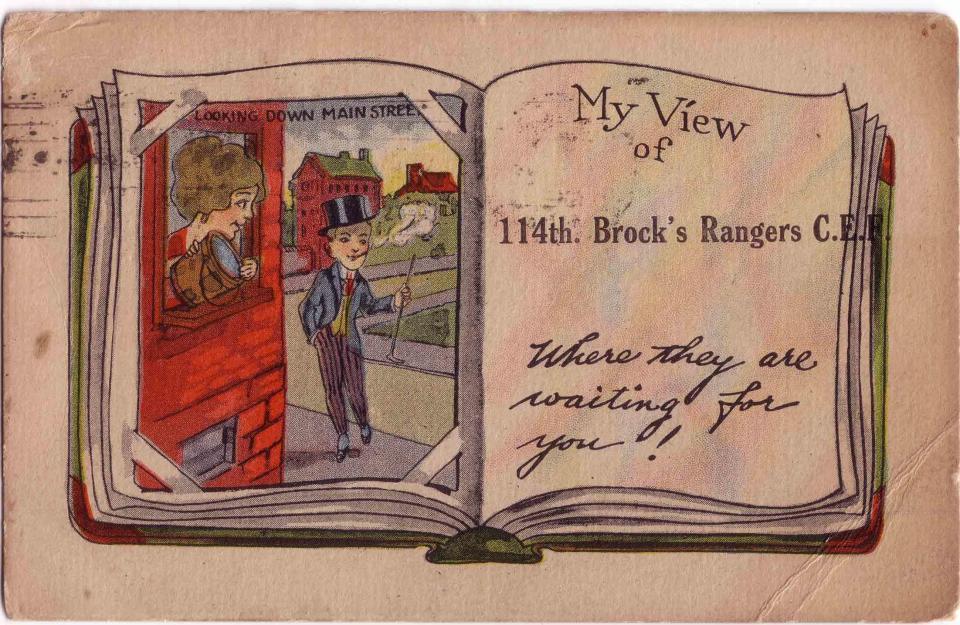 Brock Rangers C.E.F postcard