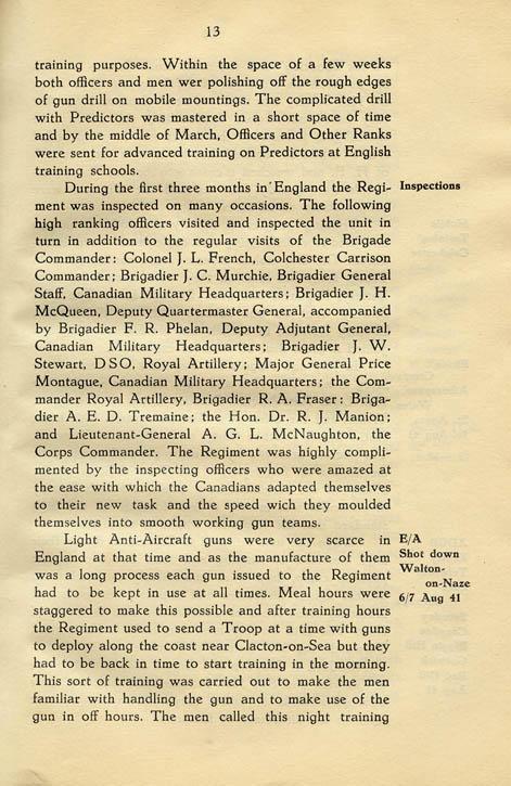 Regimental History, pg 13