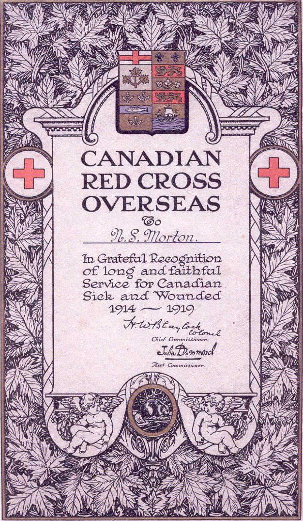 Cameron Red Cross Certificate