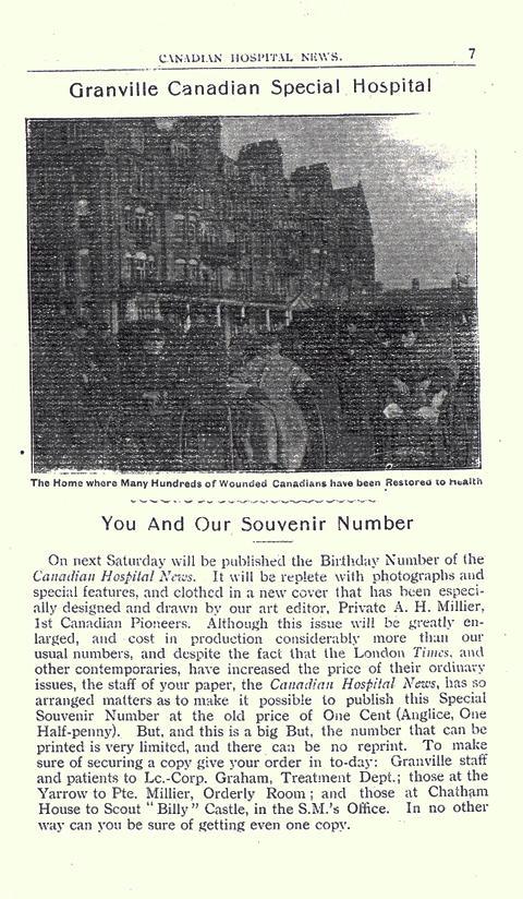 Canadian Hospital News, March 10, 1917, page 7.