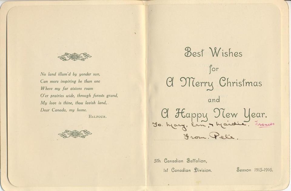 #4 Christmas Card
Season 1915 - 1916
Inside