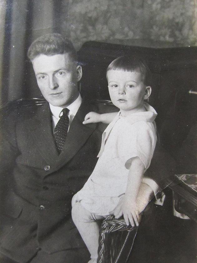 Harry Davies with his son John, c. 1925