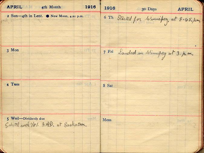April 1916 Wilson diary, page 80/81.