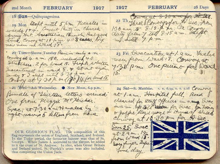 19 February 1917 Wilson diary.
