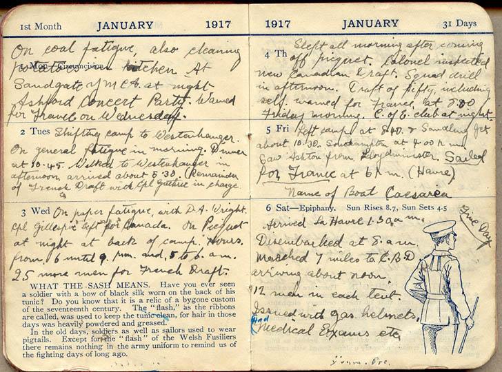 1 January 1917 Wilson diary.
