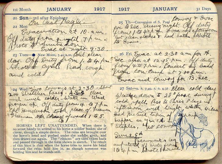 21 January 1917 Wilson diary.