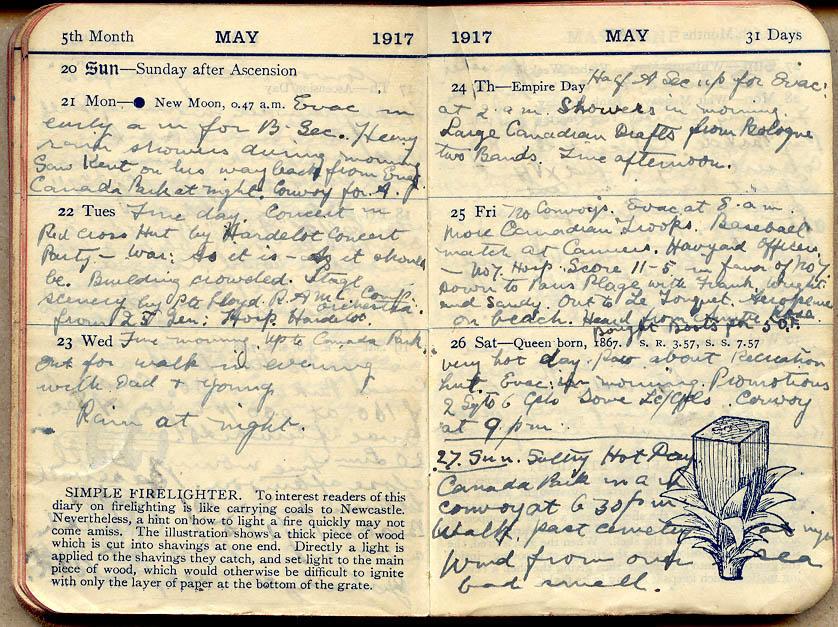 21 May 1917 Wilson diary