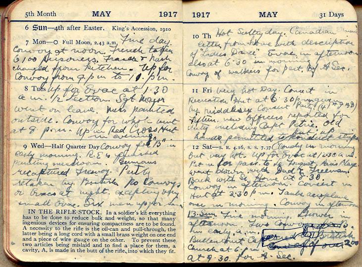 7 May 1917 Wilson diary.