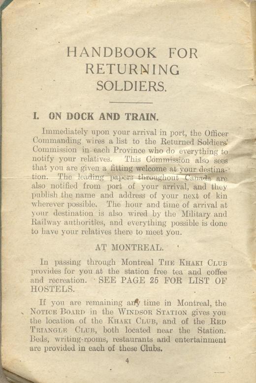 Returned Soldiers Handbook, nd, page 4