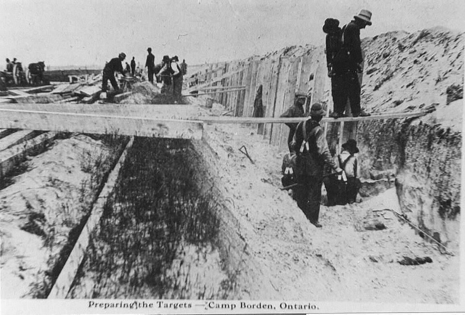 Preparing Targets at Camp Borden