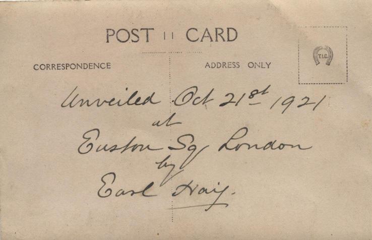 Monks postcard Oct 21 1921.back