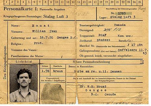 Prisoner of war identity card (front)