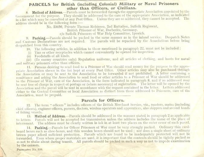 Communication with Prisoners of War notice, pg 2