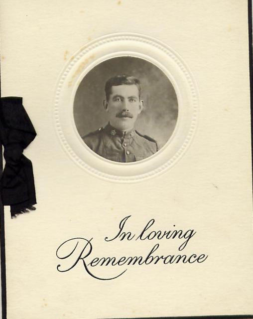 Remembrance Card, David, cover.
