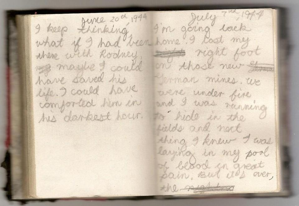 Diary, second last page.