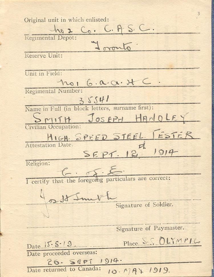 Page 3 CEF Paybook from May, 1919.