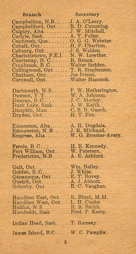 Booklet,
The Great War
Veterans' Association of Canada
Page 5