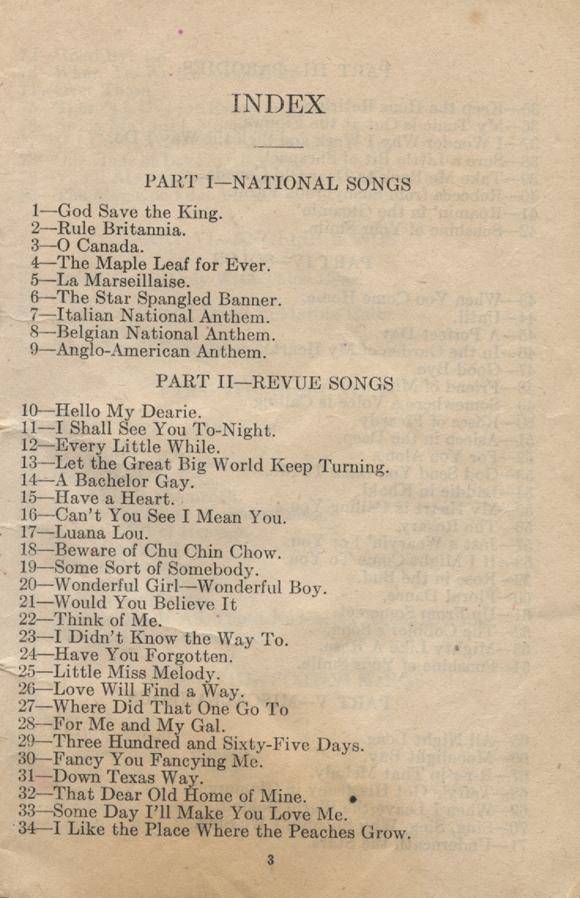 William Daniel Boon. Canadian Soldiers Songbook. Page 3.