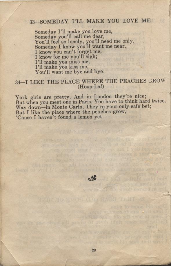 Canadian soldiers songbook, page 20.