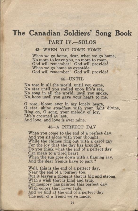 William Daniel Boon. Canadian Soldiers Songbook. Page 24.