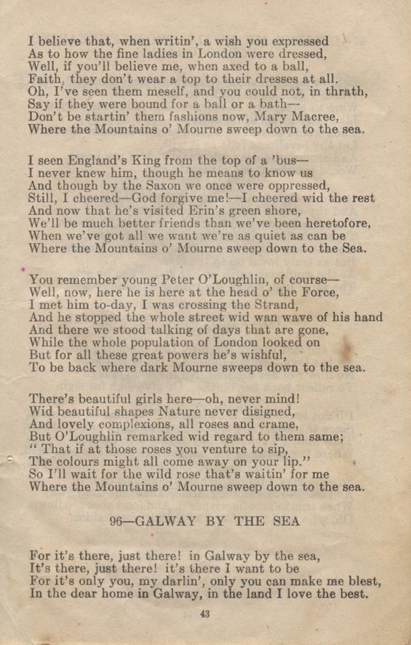 William Daniel Boon. Canadian Soldiers Songbook. Page 43.