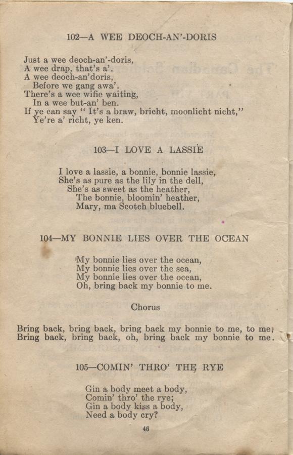 William Daniel Boon. Canadian Soldiers Songbook. Page 46.