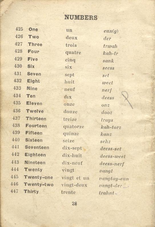 An English-French Booklet
for the British Expeditionary Forces
Page 30