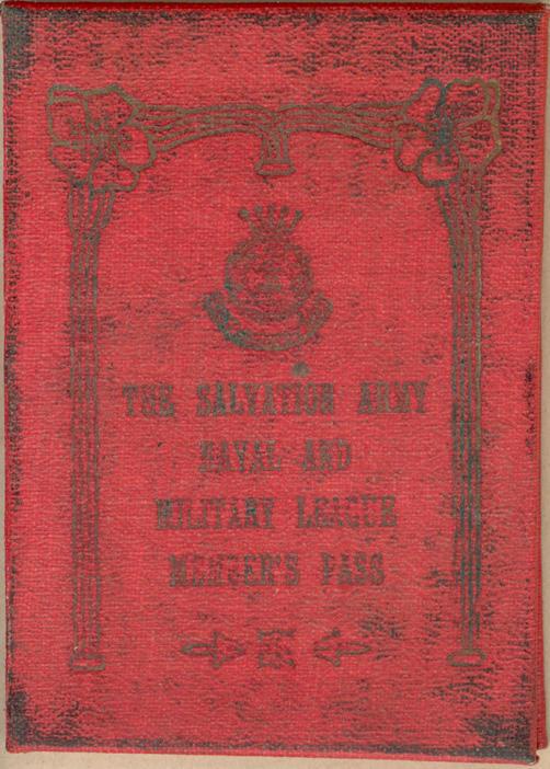 The Salvation Army Naval and Military League Members Pass - Cover.