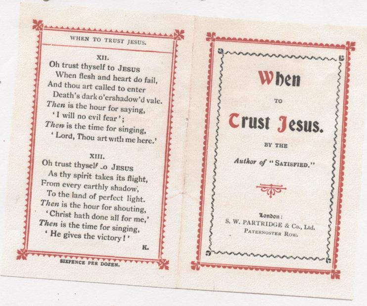 Bonds, Iden, pamphlet, "When to Trust Jesus", nd, cover