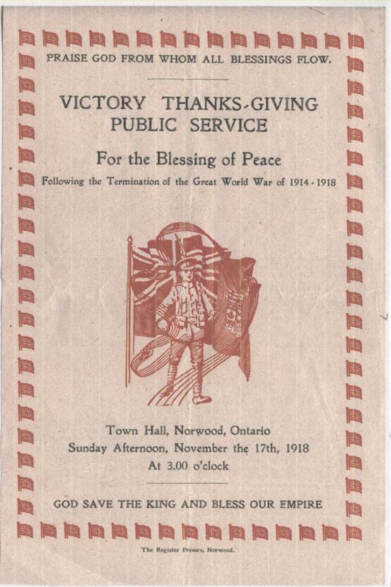 Victory service.Norwood.Methodist