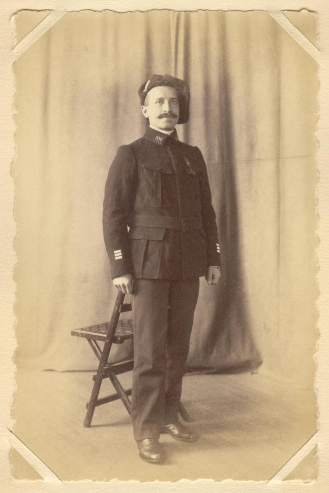 Portrait of unidentified officer, Heidelberg P.O.W. Camp, Germany, Aug. 1916, WWI