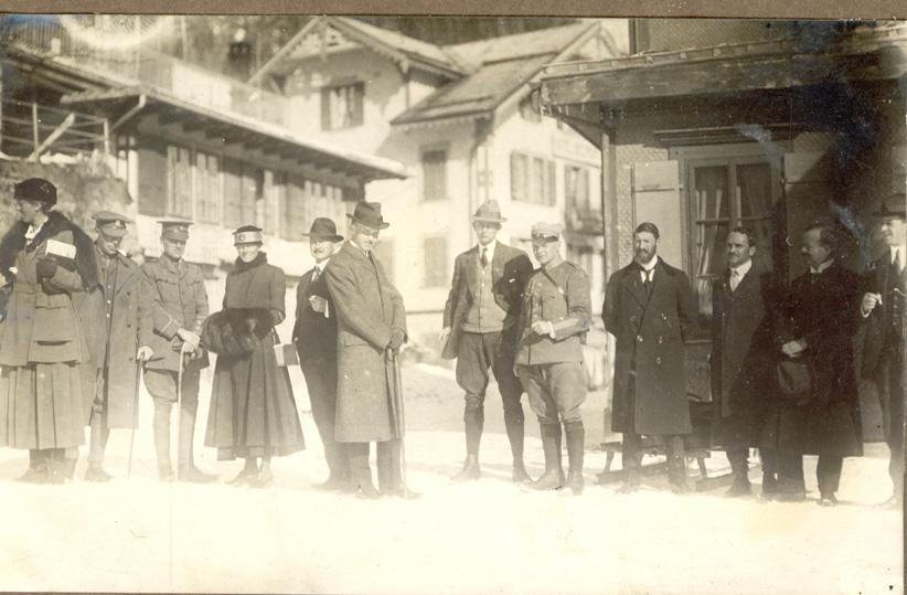 Group photo, Mürren P.O.W. Camp, Switzerland, 1916-1917, WWI