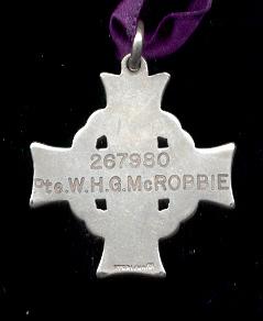 McRobbie, William, Memorial Cross