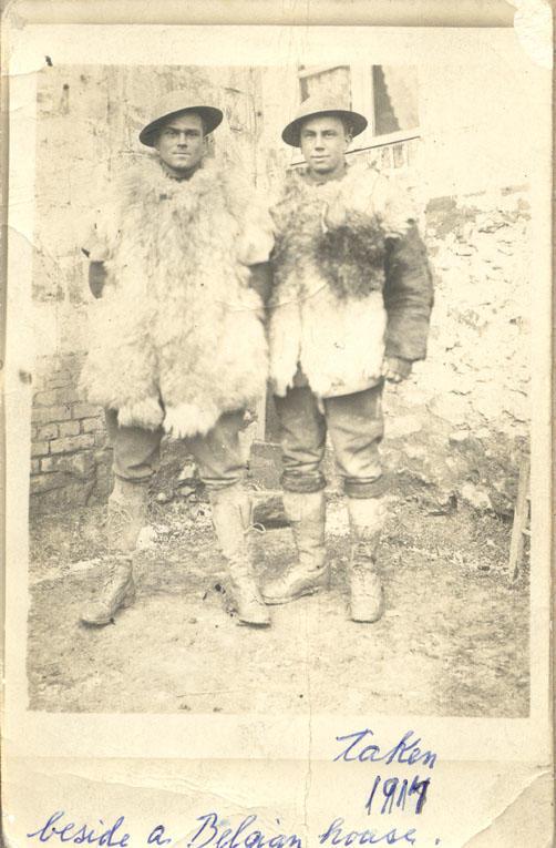 Taken 1917, beside a Belgium house