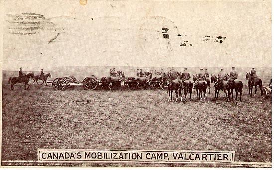 Canada's 
Mobalization Camp
Valcartier
September 11, 1914
Front