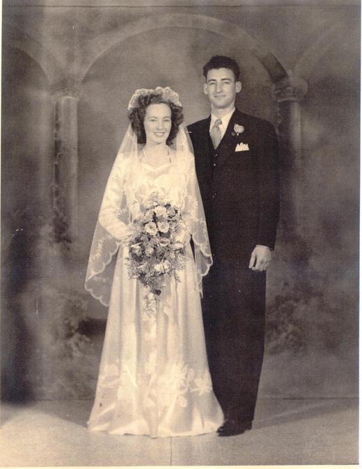 Wedding photo, June 28, 1946.