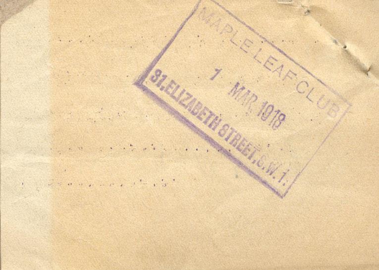 March 1918, Railway Pass, back
