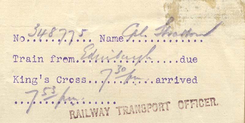 Railway Ticket - Front