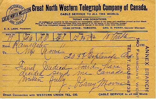 Great North West Telegraph Company of Canada
1918