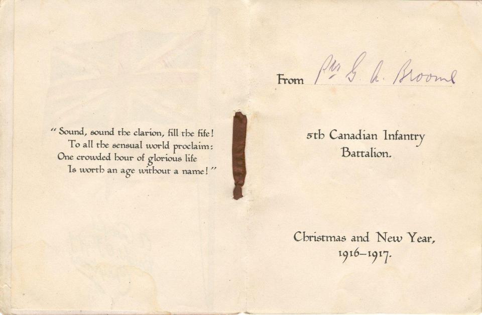 Inside Christmas Card
December 1916
#2